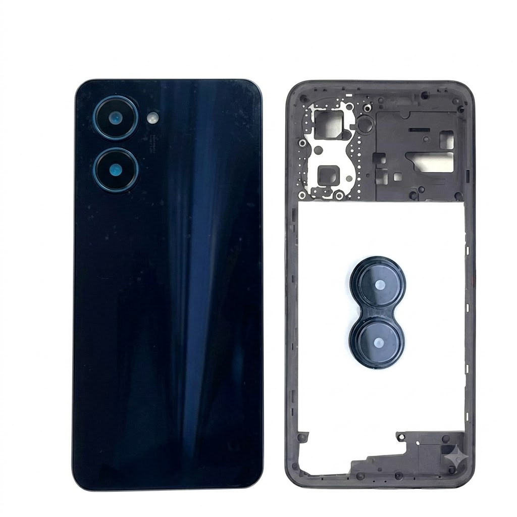Realme C33(Backshell) Back Panel with Side Frame Housing(Black) Replacement Parts Price in Bangladesh - Mobile.com.bd