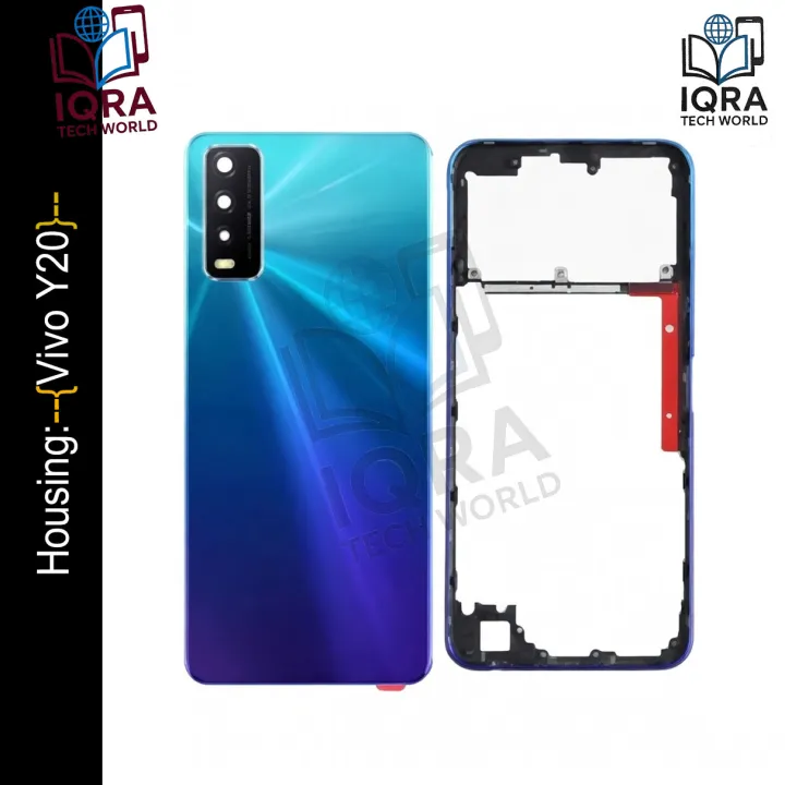 Vivo Y20 (Backshell) Back Panel with Side Frame Housing(Blue) Replacement Parts Price in Bangladesh - Mobile.com.bd