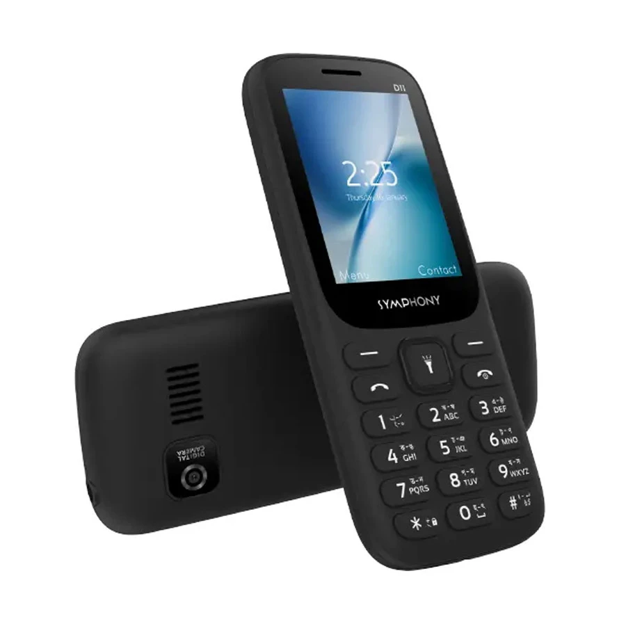 Symphony D11 Ink Black Dual SIM Feature Phone Featured Phone Price in Bangladesh - Mobile.com.bd