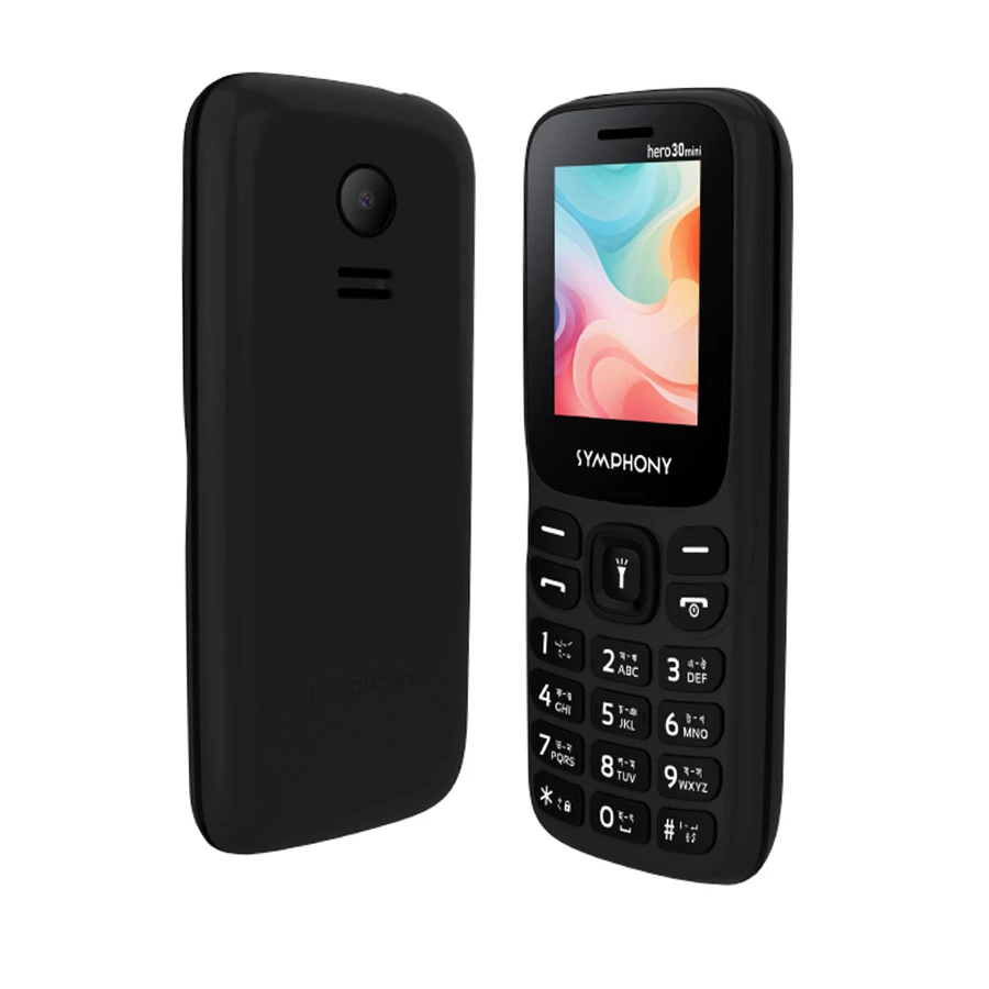 Symphony Hero 30 Mini Ink Black Feature Phone (Dual Sim) Featured Phone Price in Bangladesh - Mobile.com.bd