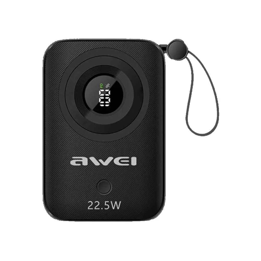 Awei P23K 10000mAh Digital Display Mini Power Bank Power Banks Price in Bangladesh - Mobile.com.bd