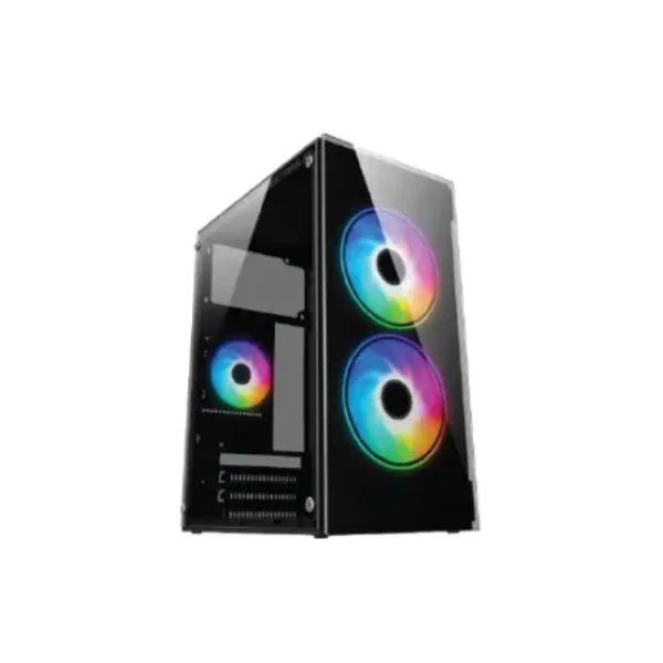 Aptech T20 Glass Mini Tower Black Micro-ATX Gaming Casing Others Price in Bangladesh - Mobile.com.bd