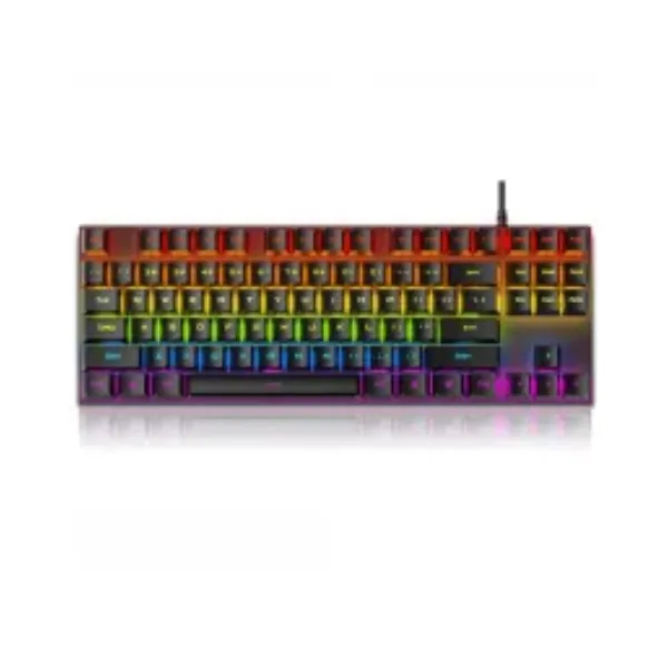 T-Wolf T18 Wired (Blue Switch) Black RGB Mechanical Gaming Keyboard Price in Bangladesh - Mobile.com.bd