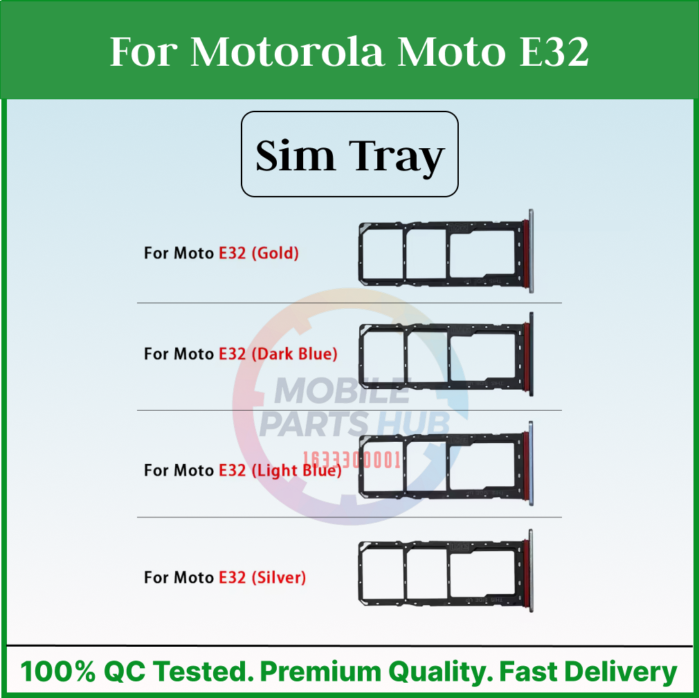 For Motorola Moto E32 Sim Tray Micro SD Card Slot with Sim Ejector Pin Replacement Parts
