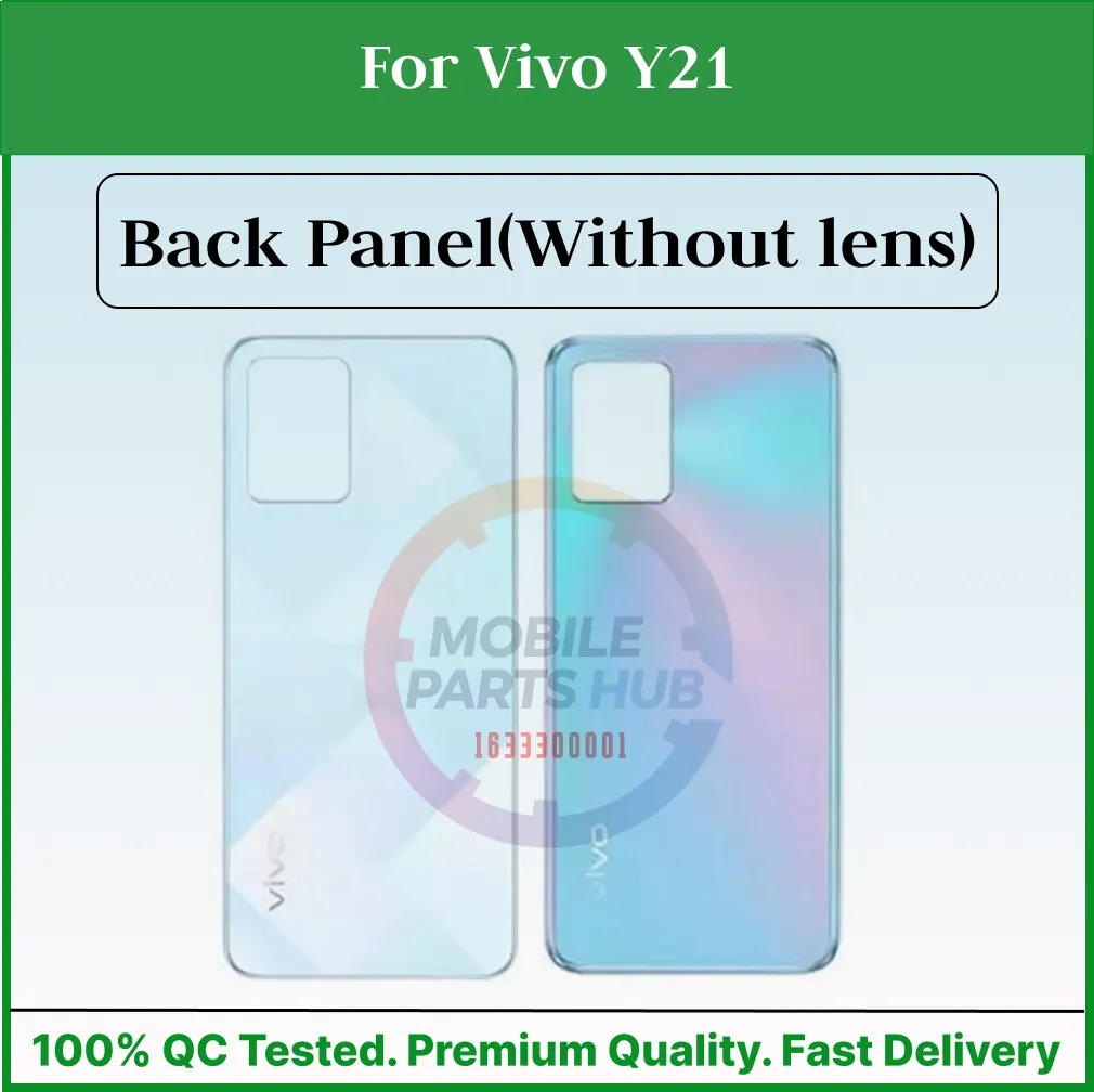 Compatible with Vivo Y21 Back Panel + Without Camera Glass Lens + Outside Key Replacement Part Mobile Parts & Accessories Price in Bangladesh - Mobile.com.bd