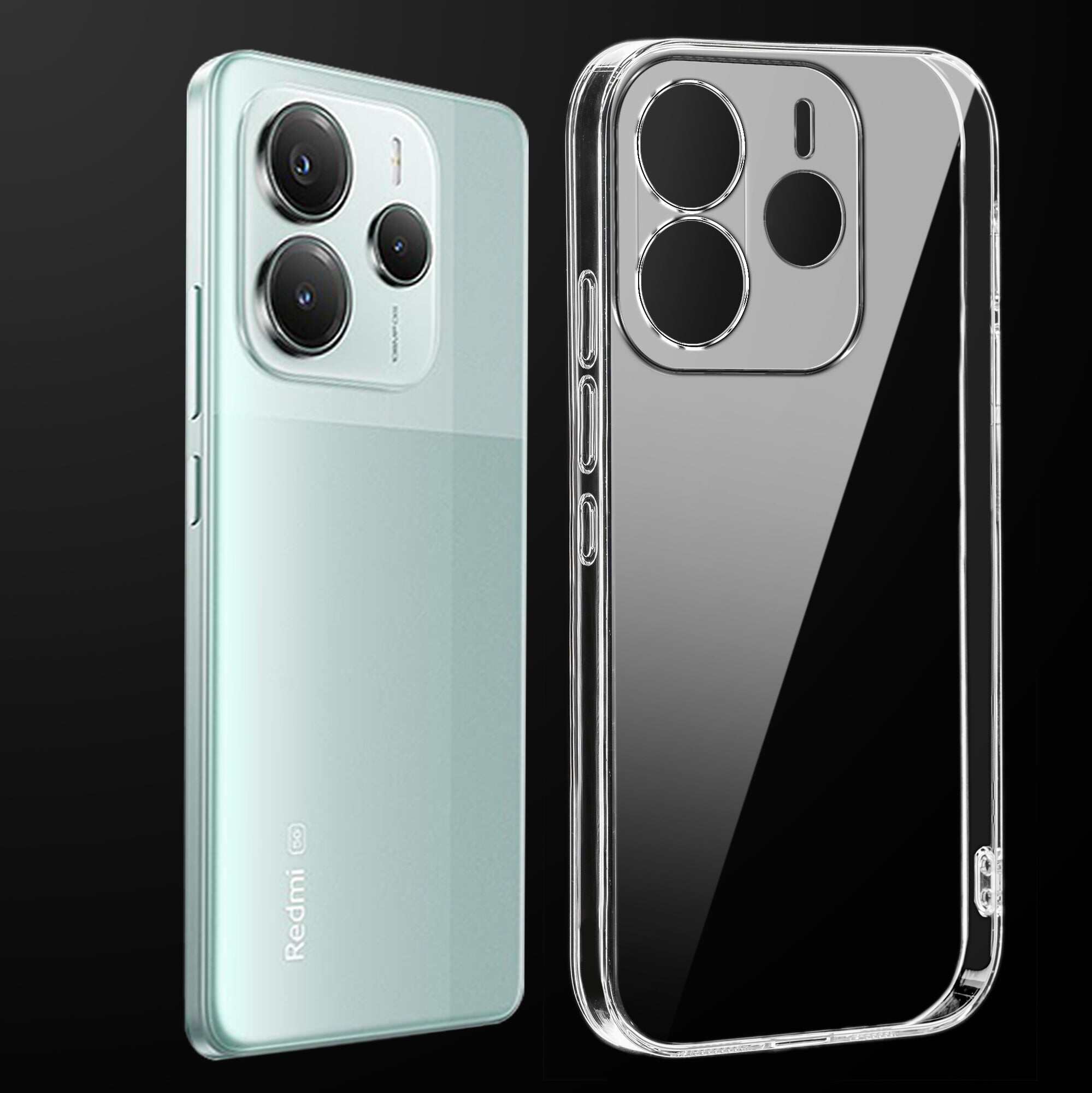 Anti Yellow Clear Back Cover Case for REDMI NOTE 14 4G With Full Camera Protection