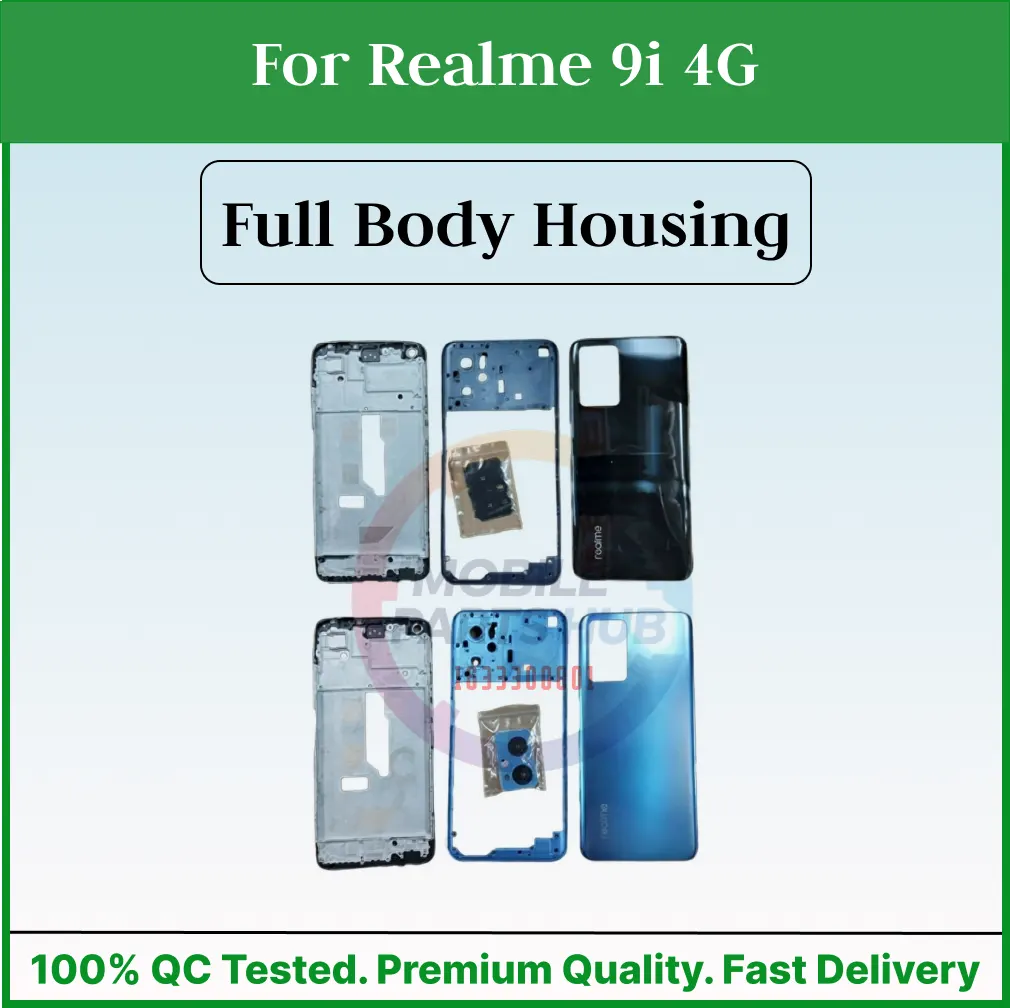 Realme 9i 4G Full Body Housing With Camera Glass (LCD Frame, Side/Middle Frame, Back Panel/Backshell, Camera Glass) - Price in Bangladesh