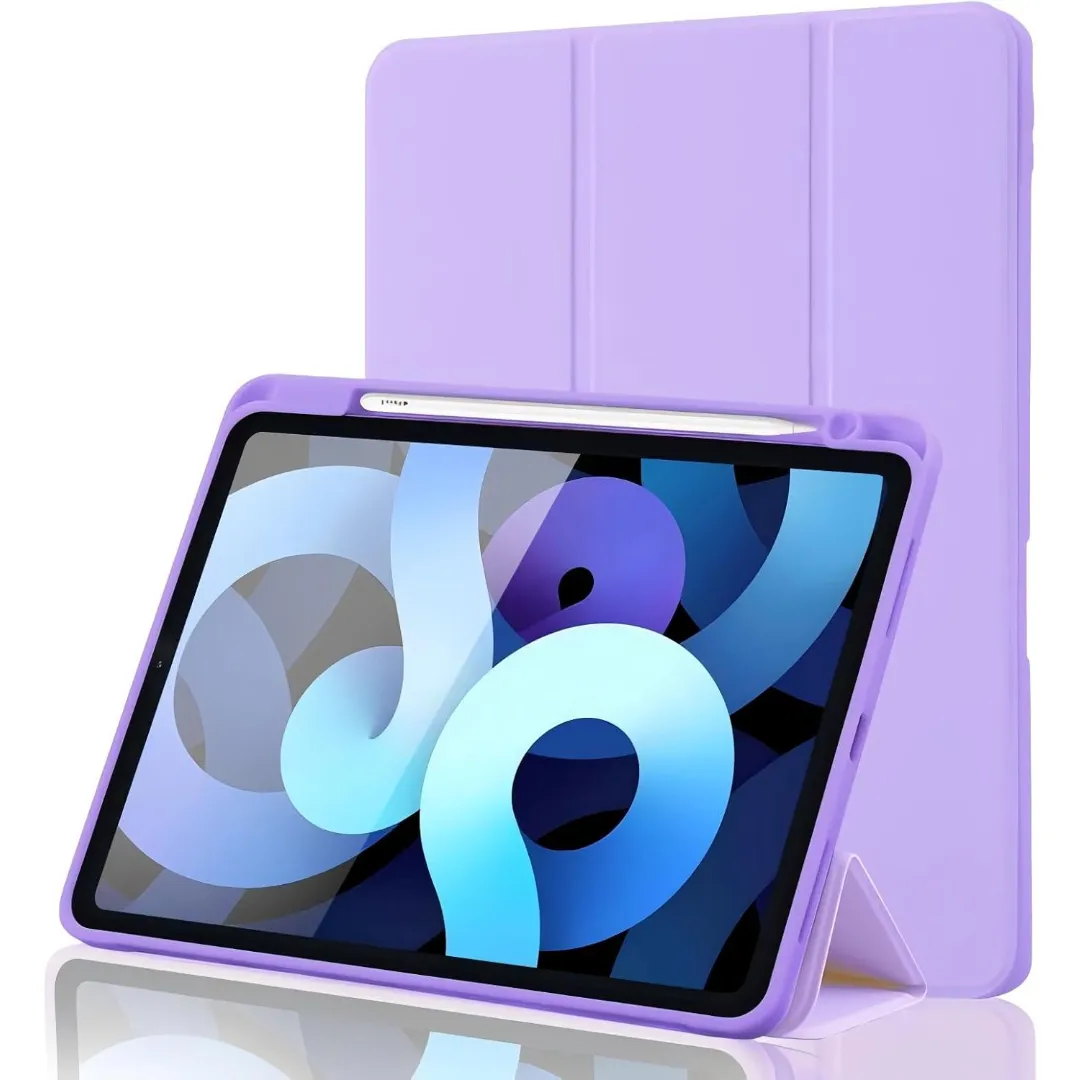 Compatible With Ipad Air 11 Inch Case 7Th/6Th Generation (M3/M2) 2025/2024, For Ipad Air 5Th/4Th Generation Case 10.9 Inch 2022/2020 With Pencil Holder[Auto Sleep/Wake]