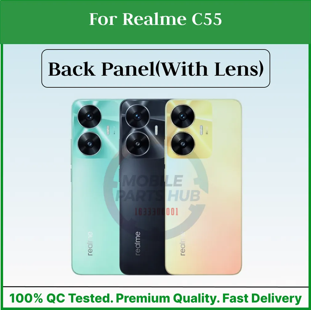 For Realme C55 Back Panel/Backshell/ Casing + Camera Lens With Logo-All Colors Available Back Panels & Housings Price in Bangladesh - Mobile.com.bd