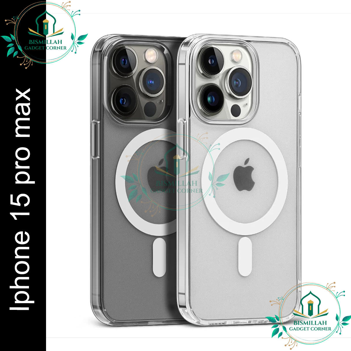 Apple Transparent TPU / Acrylic Crystal Clear MagSafe Case for Apple IPhone 15 pro max Clear Case & Cover Price in Bangladesh - Mobile.com.bd