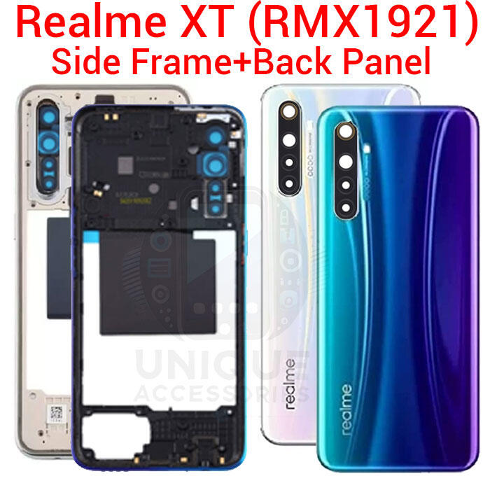 Realme For Realme XT RMX1921 Side Frame + Back Panel Housing + Camera Glass Back shell Replacement Spare Parts Back Panels & Housings Price in Bangladesh - Mobile.com.bd