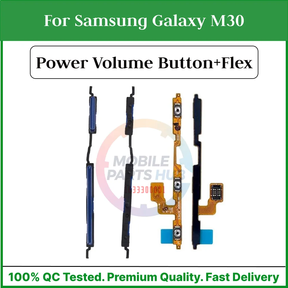 Samsung Galaxy M30 Compatible With External Side Buttons Power On Off switch + Volume Control Button Outside Side Keys And Power Flex Cable switch Replacement Parts Flex Cables Price in Bangladesh - Mobile.com.bd