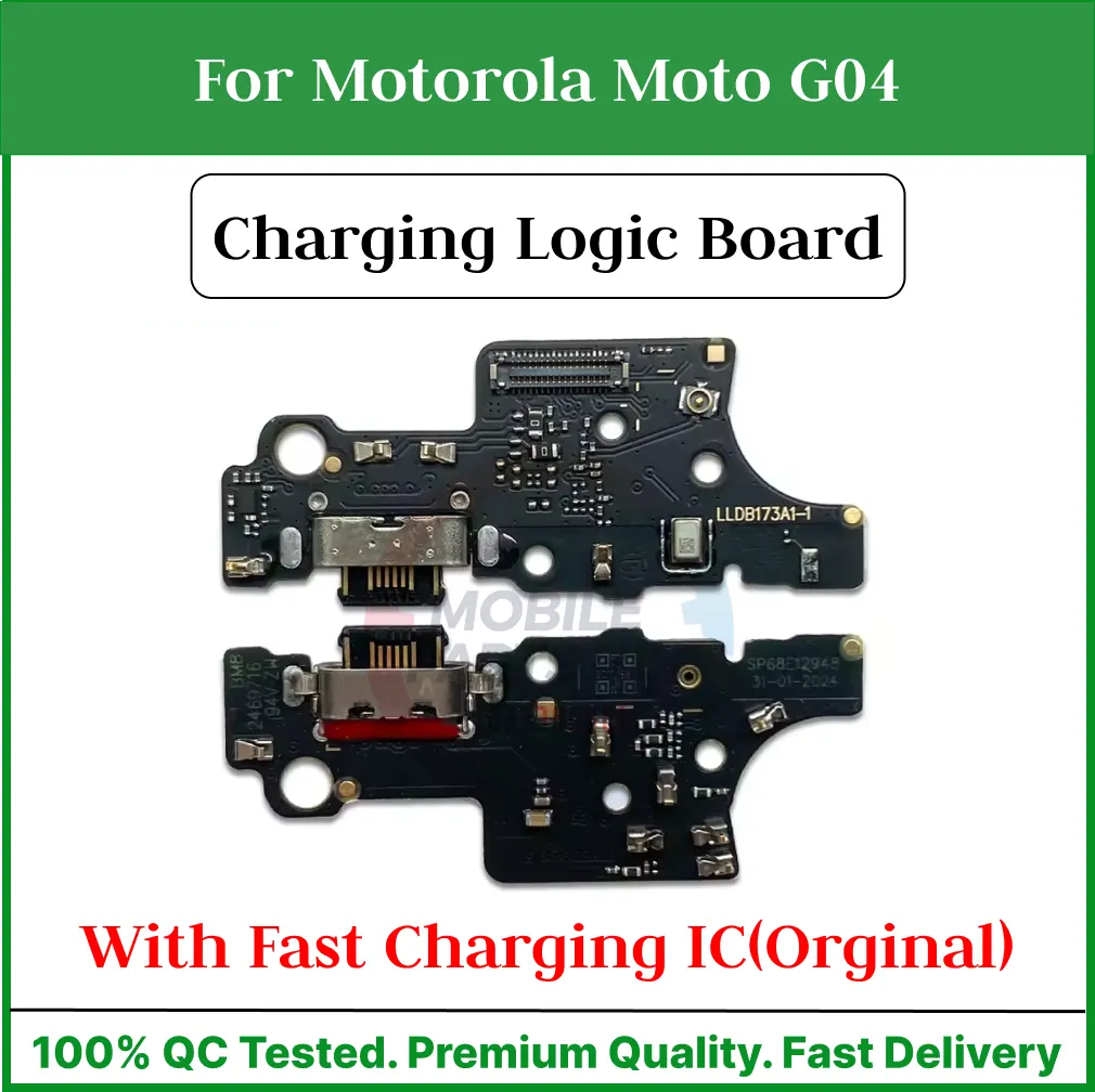 Charging Logic Board For Motorola Moto G04 Charging Port For (M2003J6B2G) USB Plug PCB Dock Connector Replacement Parts Charging Port Parts Price in Bangladesh - Mobile.com.bd