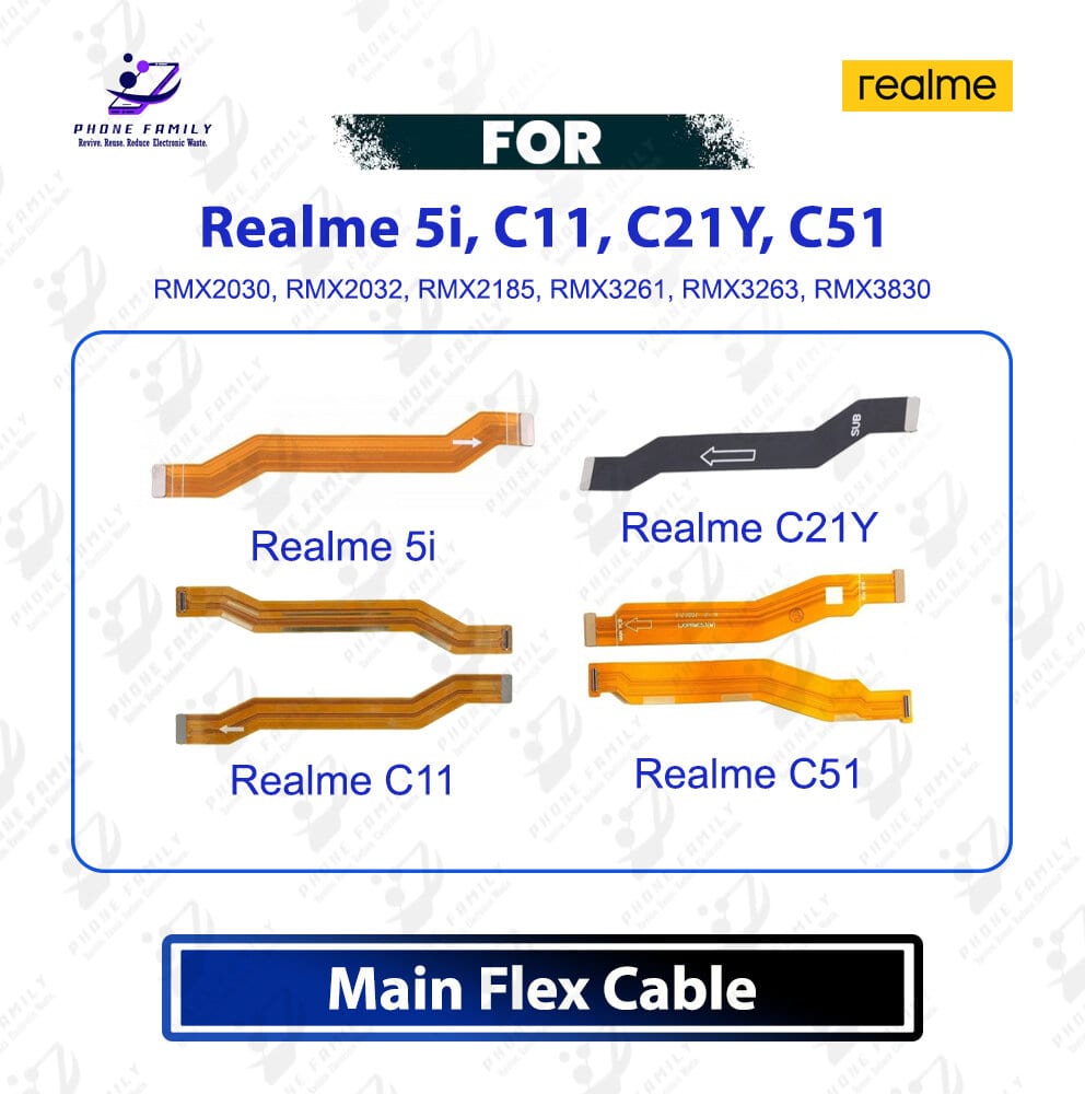 Realme 5i, C11, C21Y, C51 Motherboard Connector Flex Cable Ribbon Main Board Flex Ribbon Cable Replacement Repair Part - Price in Bangladesh