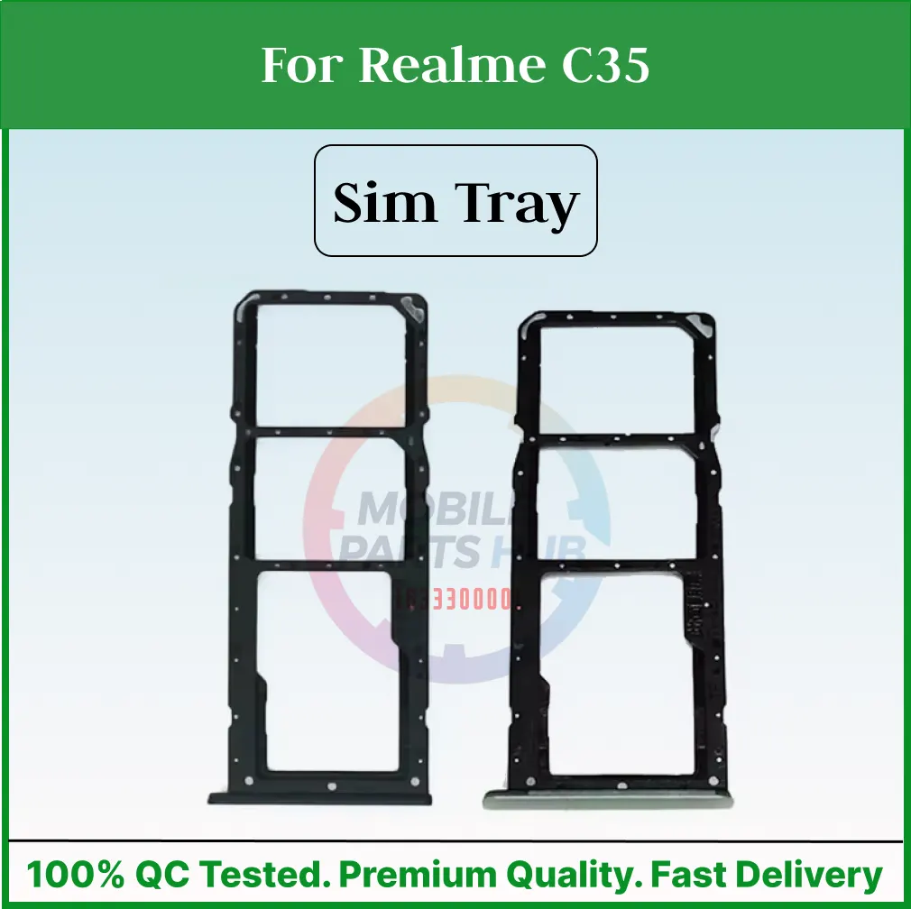 For  Realme C35 Sim Tray Micro SD Card Slot with Sim Ejector Pin Replacement Parts Sim Trays & Ejector Pins Price in Bangladesh - Mobile.com.bd