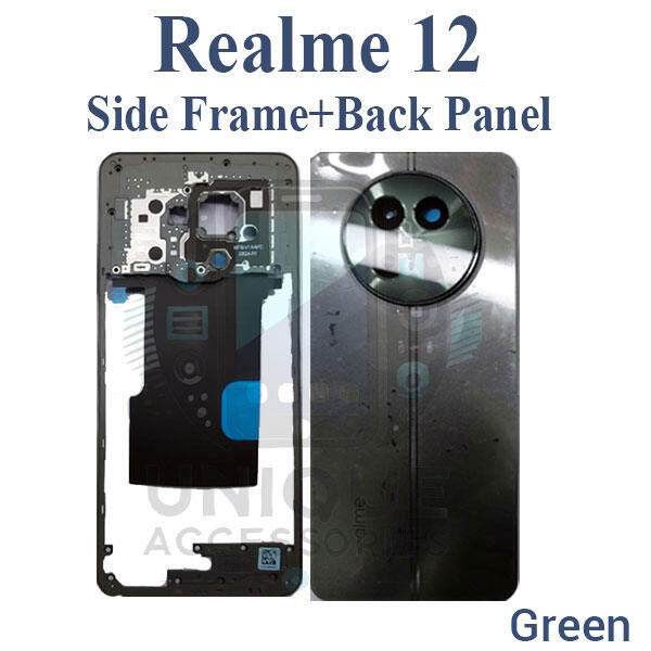 Realme For  Realme 12 Side Frame + Back Panel Housing + Camera Glass Back shell Replacement Spare Parts Back Panels & Housings Price in Bangladesh - Mobile.com.bd