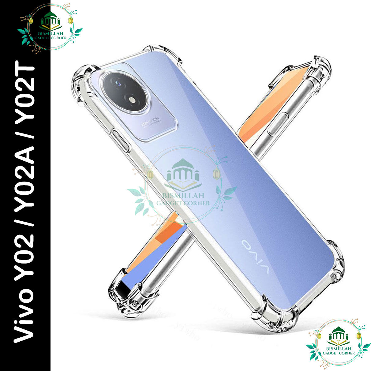 Vivo Transparent back cover For Vivo Y02 / Vivo Y02A / Vivo Y02T Luxury transparent Protect Back Cover Soft Case Case & Cover Price in Bangladesh - Mobile.com.bd