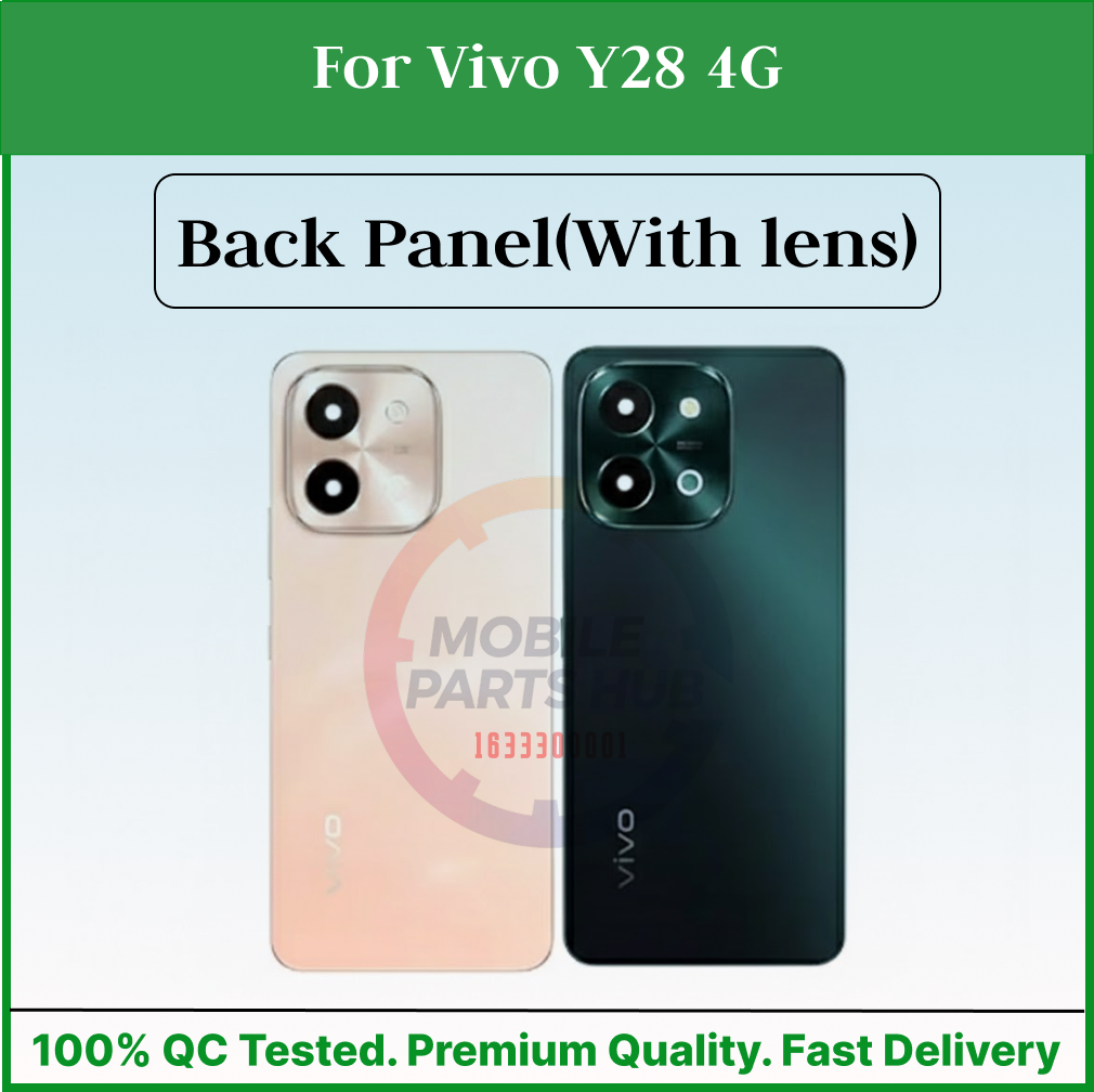 For Vivo Y28 4G Back Panel/Backshell/ Casing + Camera Lens With Logo-All Colors Available Mobile Parts & Accessories Price in Bangladesh - Mobile.com.bd