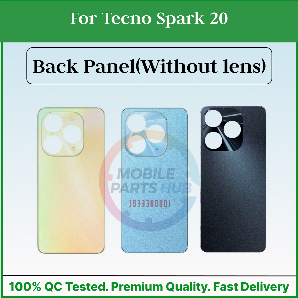 For Tecno Spark 20 Back Panel/Backshell/ Casing With Logo-All Colors Available - Price in Bangladesh