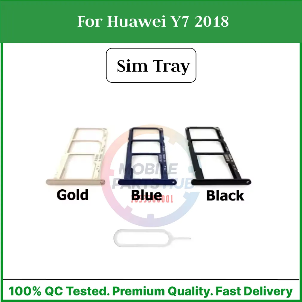 Huawei Y7 2018 Nano Sim Card Tray Holder Sim Adaptor With Free Sim Ejector Pin Replacement Part Mobile Parts & Accessories Price in Bangladesh - Mobile.com.bd