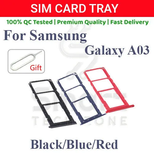 Samsung Galaxy A03 Sim Tray Micro SD Card Slot with Sim Ejector Pin Replacement Part: Sim Trays & Ejector Pins Price in Bangladesh - Mobile.com.bd
