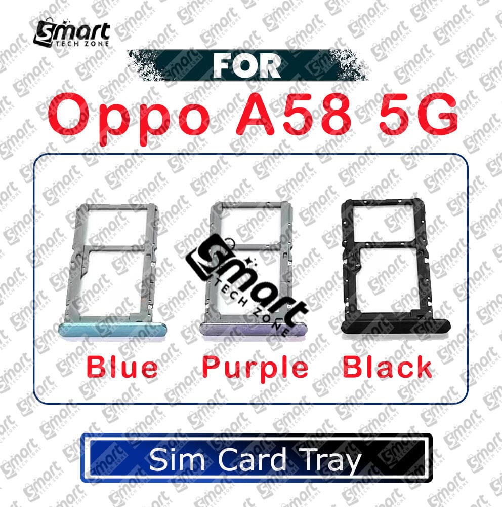 For Oppo A58 5G Sim Tray Micro SD Card Slot with Sim Ejector Pin Replacement Parts Sim Card Tray Price in Bangladesh - Mobile.com.bd
