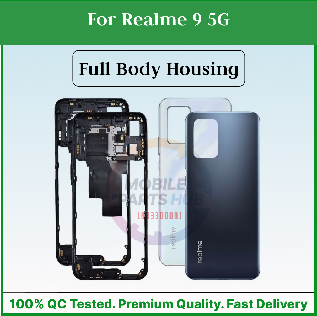 For Realme 9 5G Full Body Housing ( Side Frame + Back Panel Without Camera Glass ) Mobile Parts & Accessories Price in Bangladesh - Mobile.com.bd