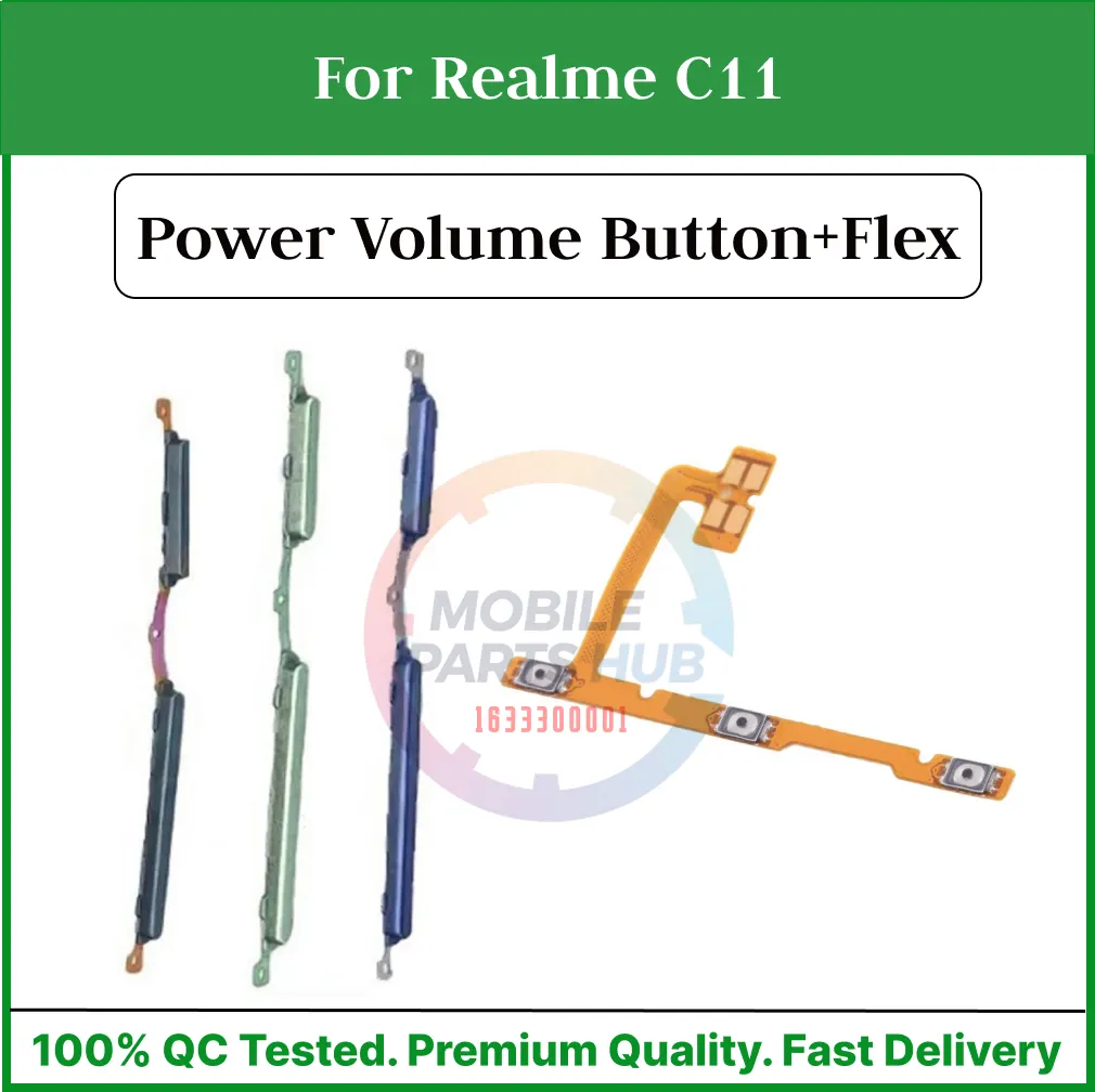 Realme C11 Power on / off Switch Button Side Volume Up Down Buttons +Flex Cable Replacement Parts Flex Cables Price in Bangladesh - Mobile.com.bd