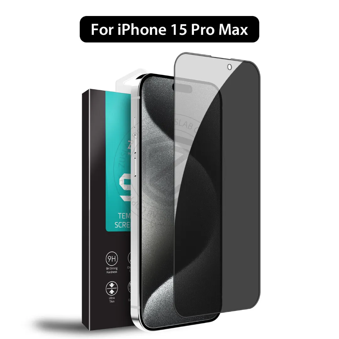 Premium 9H Privacy Tempered Glass Screen Protector For Apple Iphone 15 Pro Max