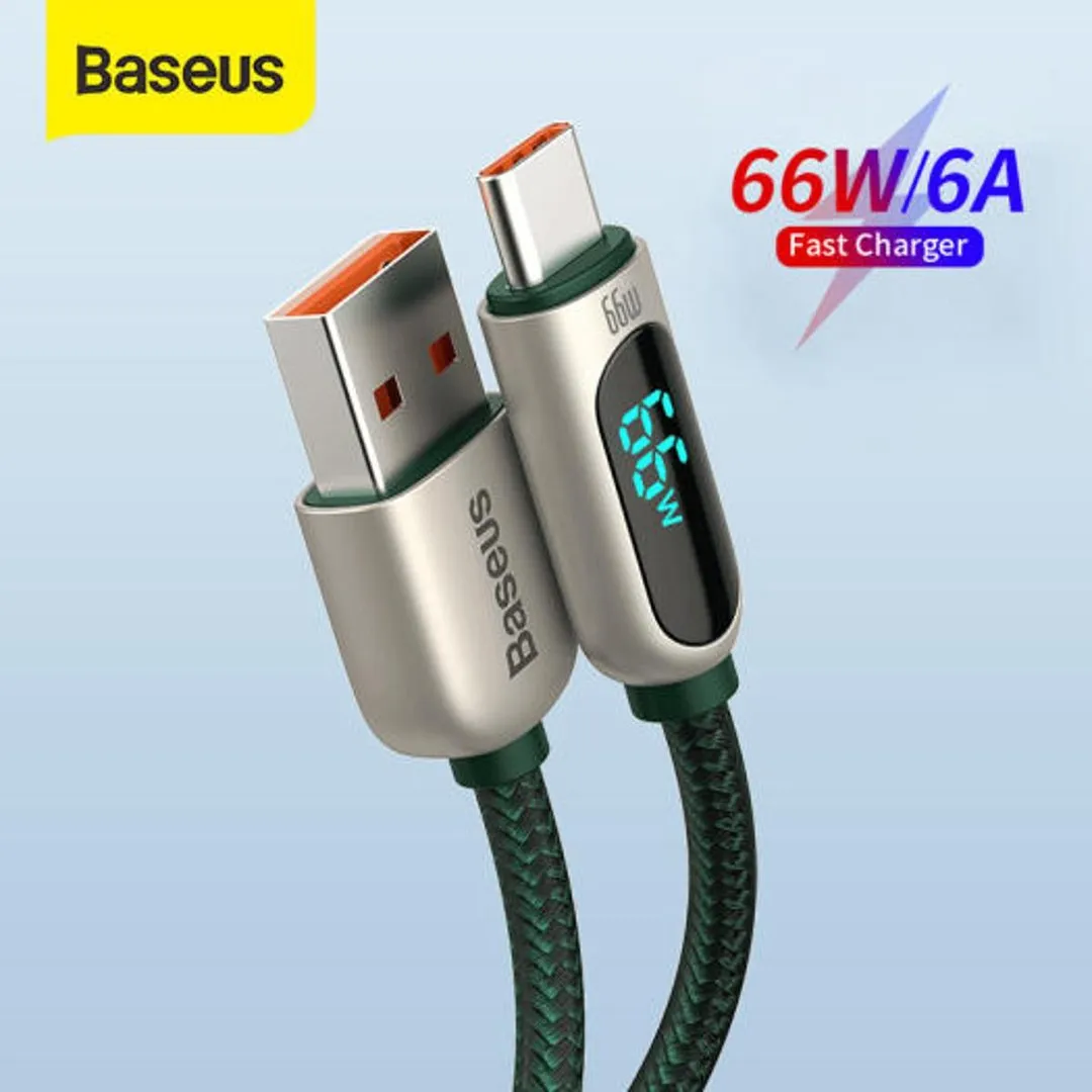 Baseus USB-C to Type-C 66W 6A Fast Charging USB Data Cable for Huawei P40, Samsung S2 Cables Price in Bangladesh - Mobile.com.bd