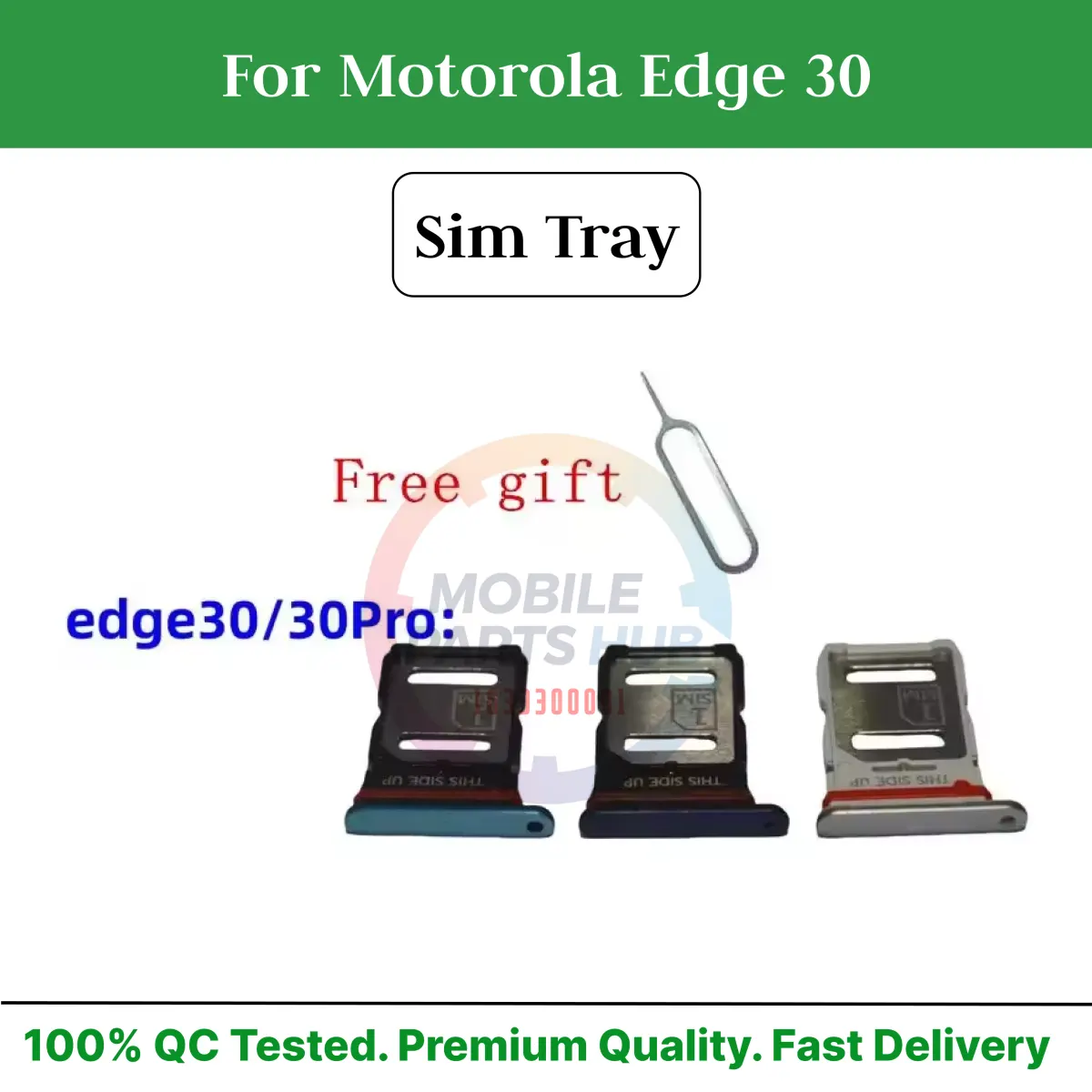 Motorola Edge 30  Nano Sim Card Tray Holder Sim Adaptor With Free Sim Ejector Pin Replacement Part Mobile Parts & Accessories Price in Bangladesh - Mobile.com.bd