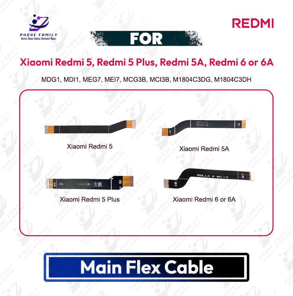 Xiaomi Redmi 5, Redmi 5 Plus, Redmi 5A, Redmi 6 or 6A Main Board Motherboard Connector Flex Cable Flex Cable Ribbon Price in Bangladesh - Mobile.com.bd