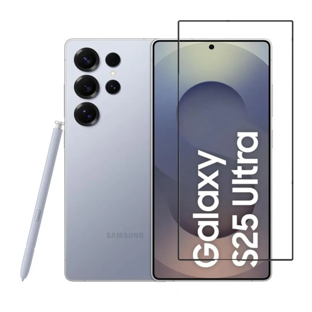 Tempered Glass Screen Protector Guard For Samsung Galaxy S25 Ultra 2025 (100% Fingerprint Working)