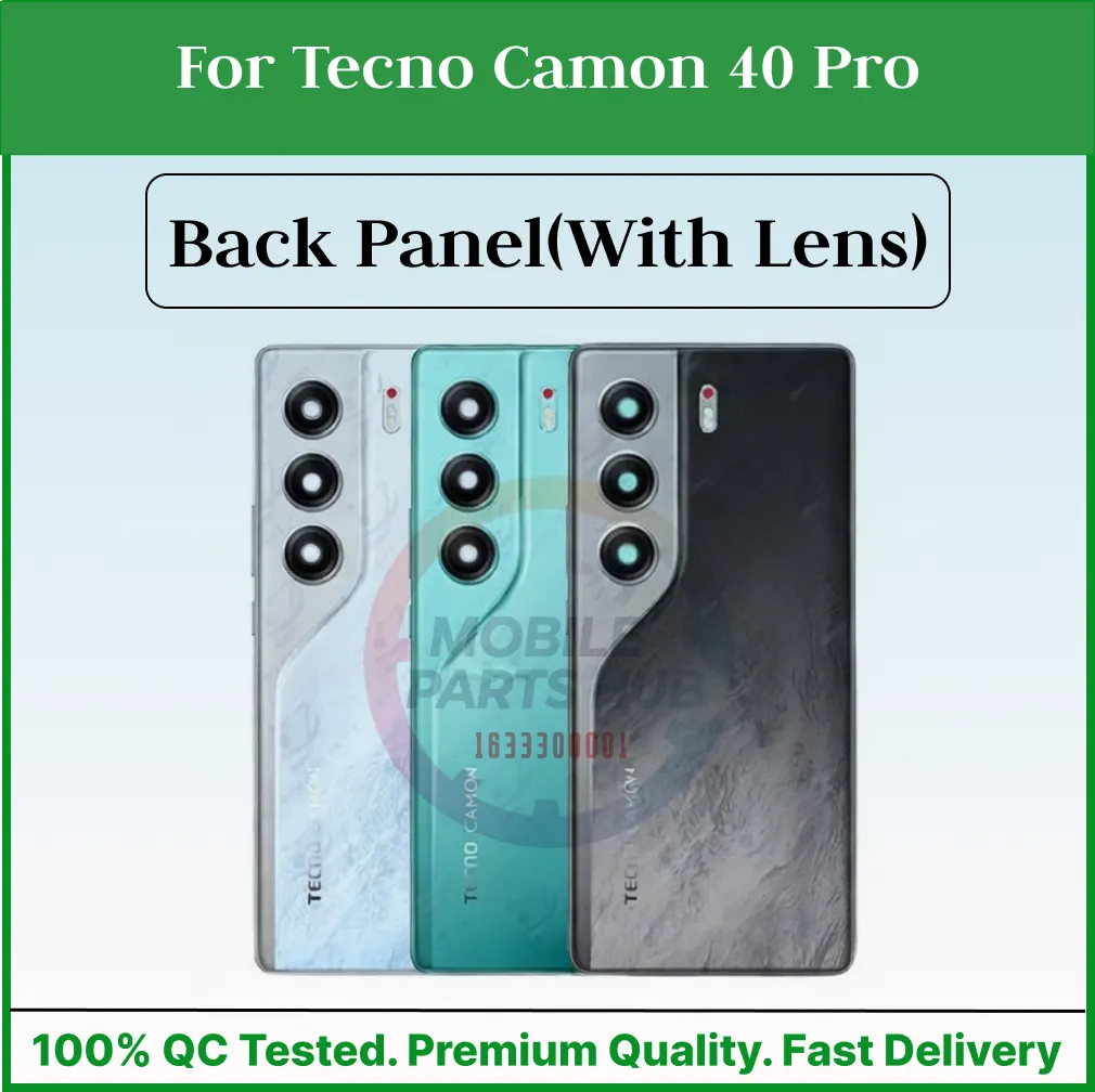 For Tecno Camon 40 Pro Back Panel/Backshell/ Casing + Camera Lens With Logo-All Colors Available Back Panels & Housings Price in Bangladesh - Mobile.com.bd