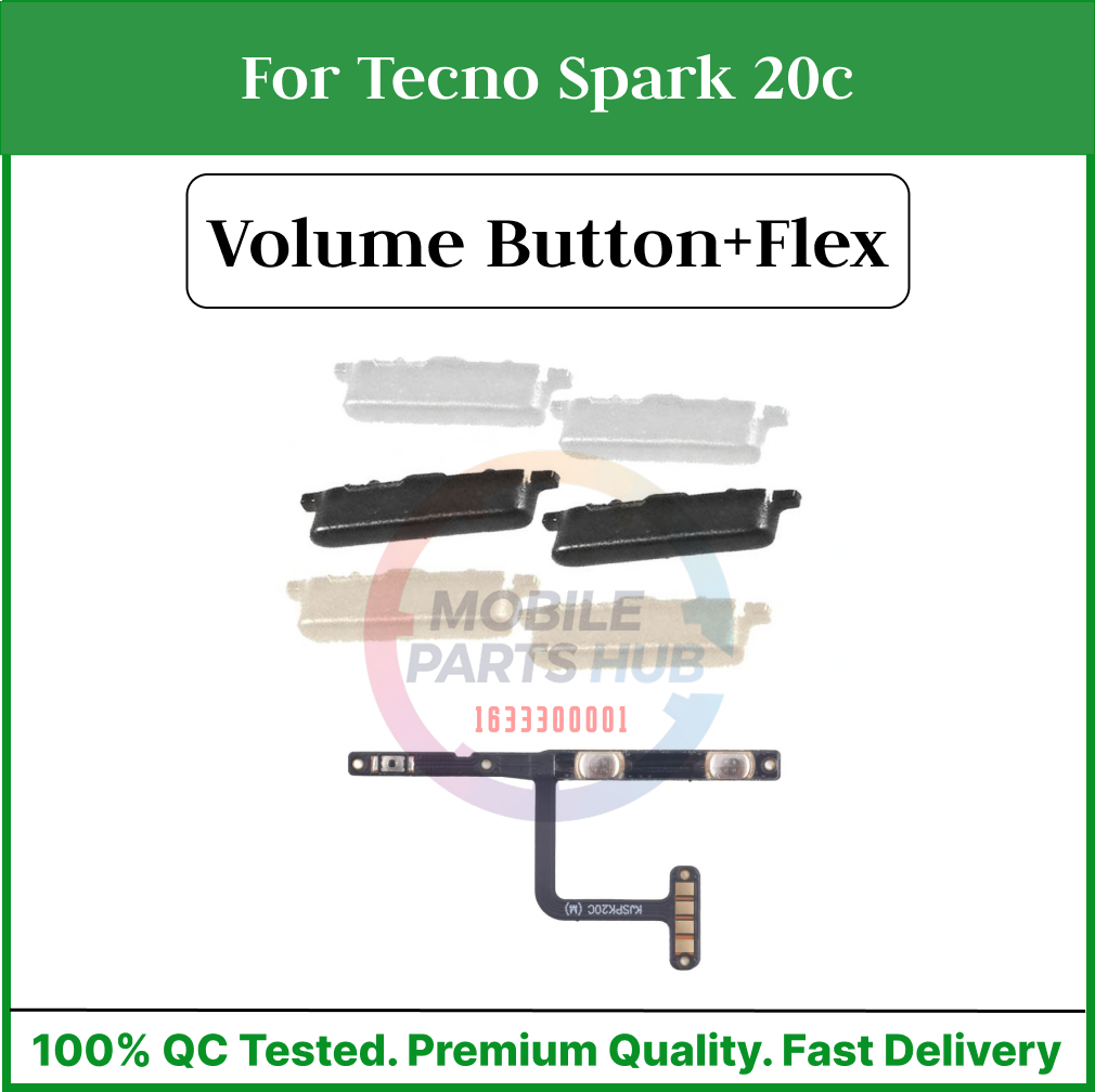 Tecno Spark 20c Power on / off Switch Button Side Volume Up Down Buttons +Flex Cable Replacement Parts Mobile Parts & Accessories Price in Bangladesh - Mobile.com.bd
