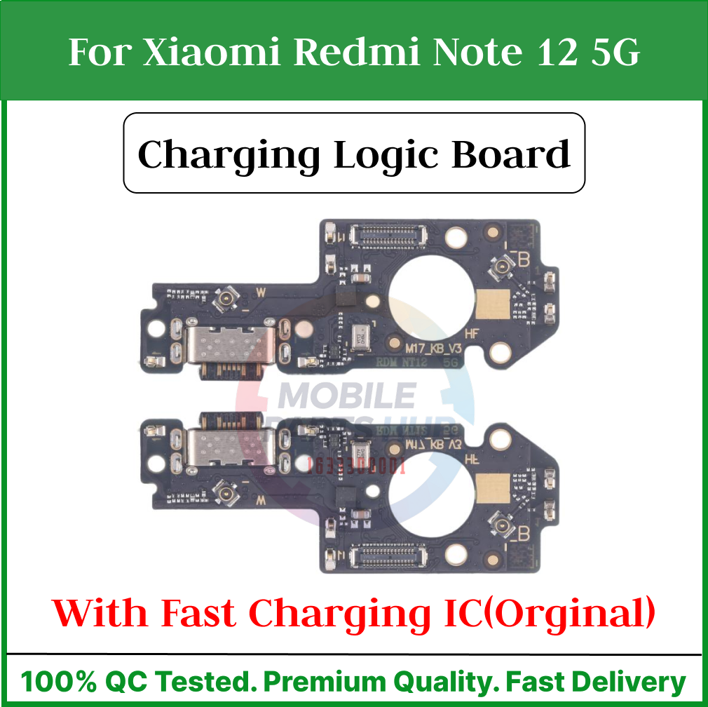 Charging Logic Board For Xiaomi Redmi Note 12 5G Charging Port For USB Plug PCB Dock Connector Replacement Parts Mobile Parts & Accessories Price in Bangladesh - Mobile.com.bd