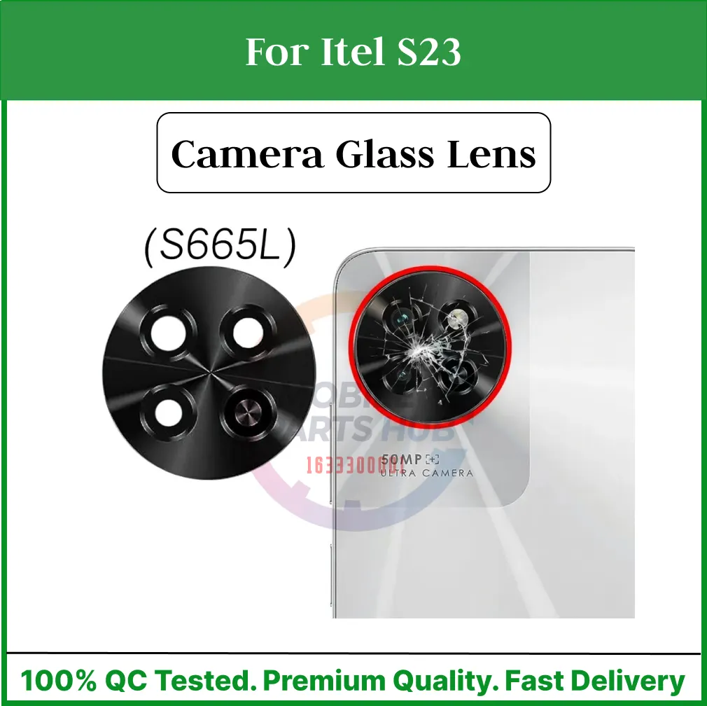 Camera Main Glass Lens for Itel S23 Replacement Part (Not Tempered Camera Glass Protector) - Price in Bangladesh