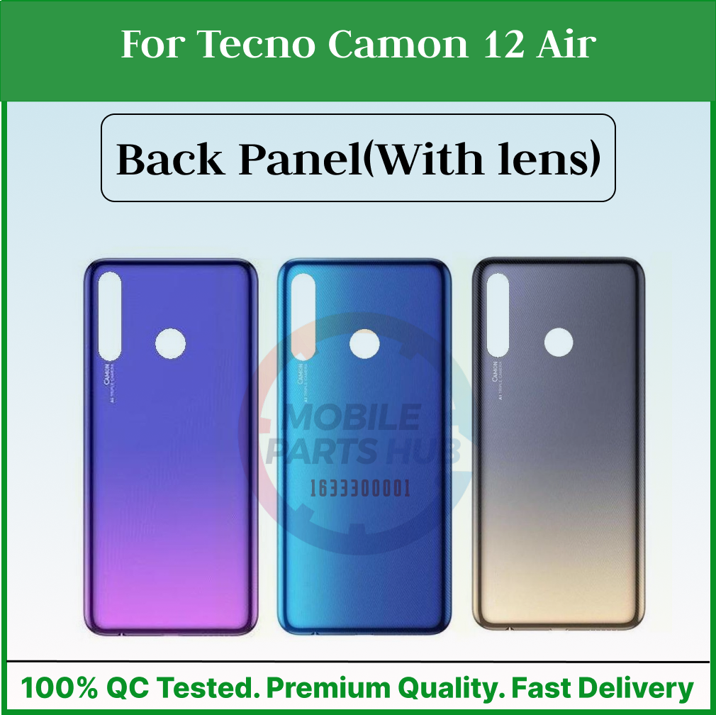 For Tecno Camon 12 Air KC3 Back Panel/Backshell/ Casing +Camera Lens + Side Button With Logo-All Colors Available Mobile Parts & Accessories Price in Bangladesh - Mobile.com.bd