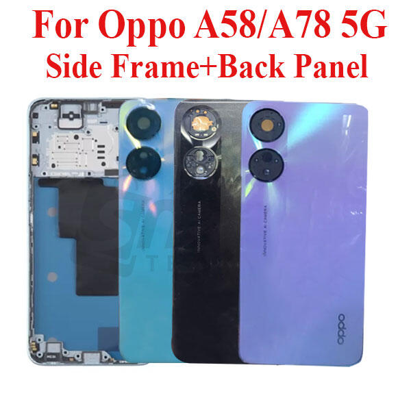 OPPO For Oppo A58/ A78 5G Side Frame + Back Panel Housing + Camera Glass Back shell Replacement Spare Parts Back Panels & Housings Price in Bangladesh - Mobile.com.bd