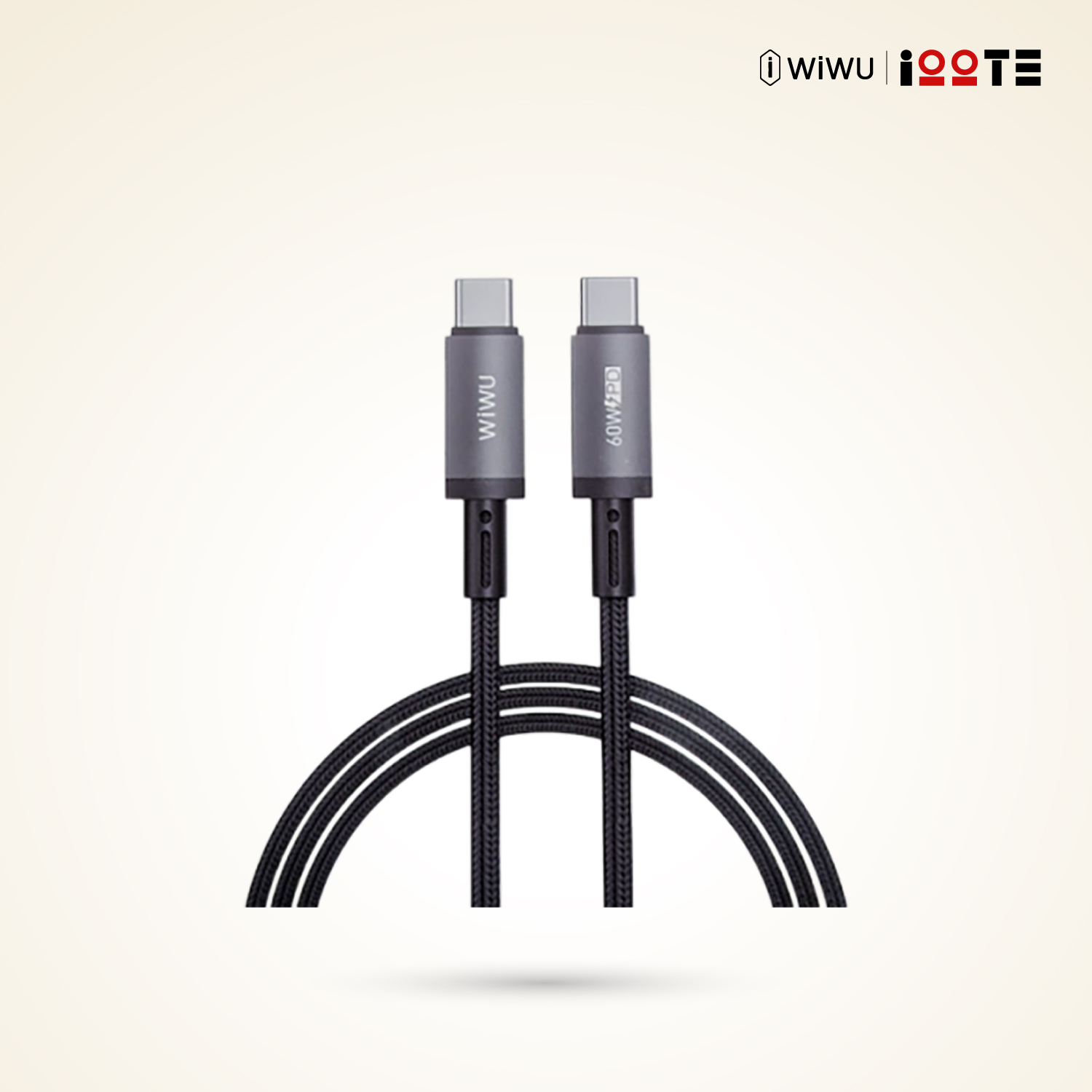 WiWU Wi-C057 1M Aluminum alloy Nylon braided TITAN LINK Series Charging Cable with 60W USB-C to C - Price in Bangladesh