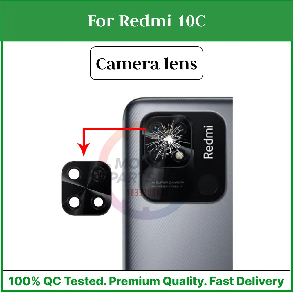 Camera Main Glass Lens for Redmi 10CReplacement Part (Not Tempered Camera Glass Protector) - Price in Bangladesh