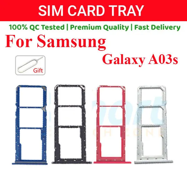 Samsung Galaxy A03s Sim Tray Micro SD Card Slot with Sim Ejector Pin Replacement Part: Sim Trays & Ejector Pins Price in Bangladesh - Mobile.com.bd