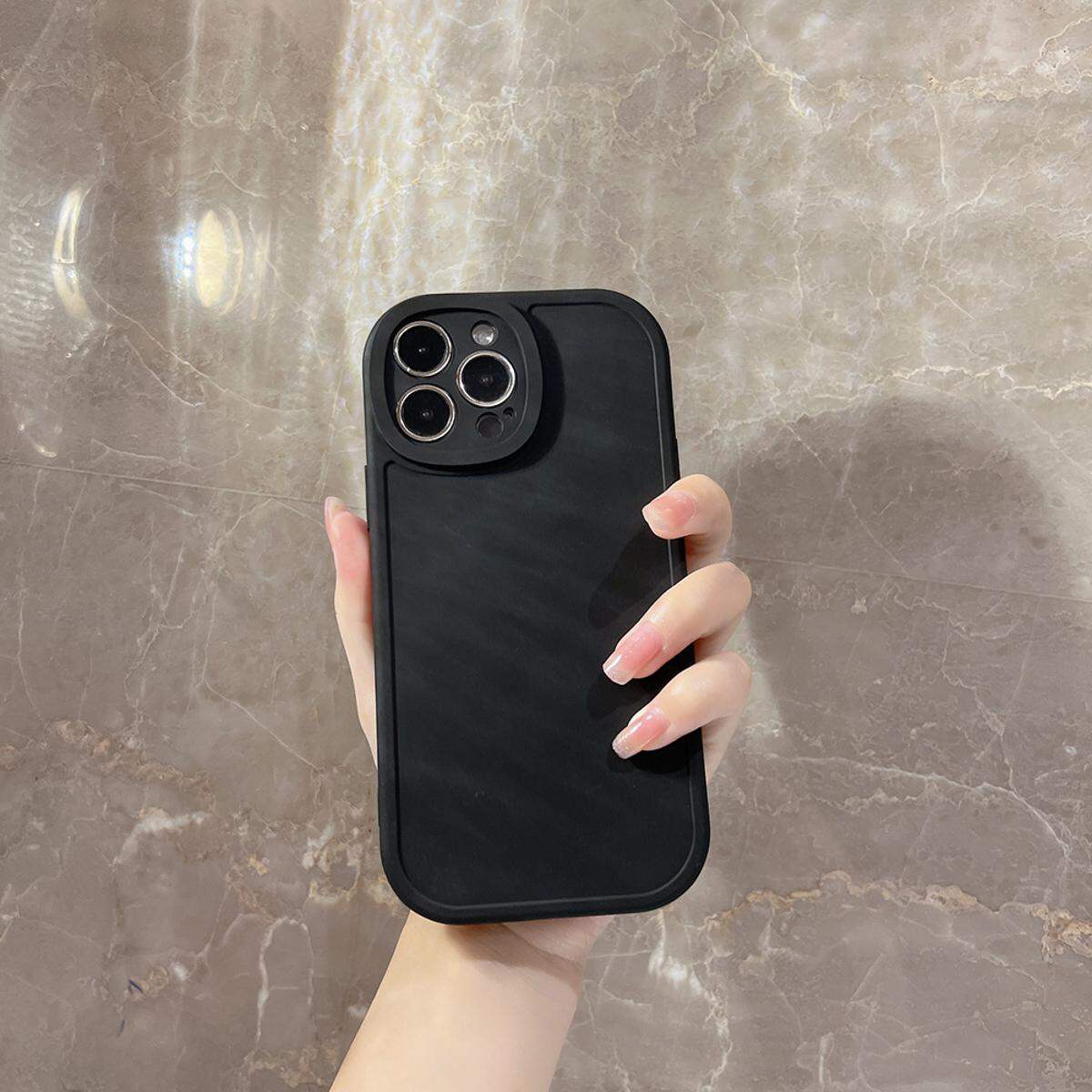 Black Soft Silicone Cover for Apple Mobile Phone Protective Case for iPhone 14/14pro/14plus/14promax/13 Pro Max / 12 Mini / 11 Pro Max / XR / XS Max / SE2 / 7 /8 Plus