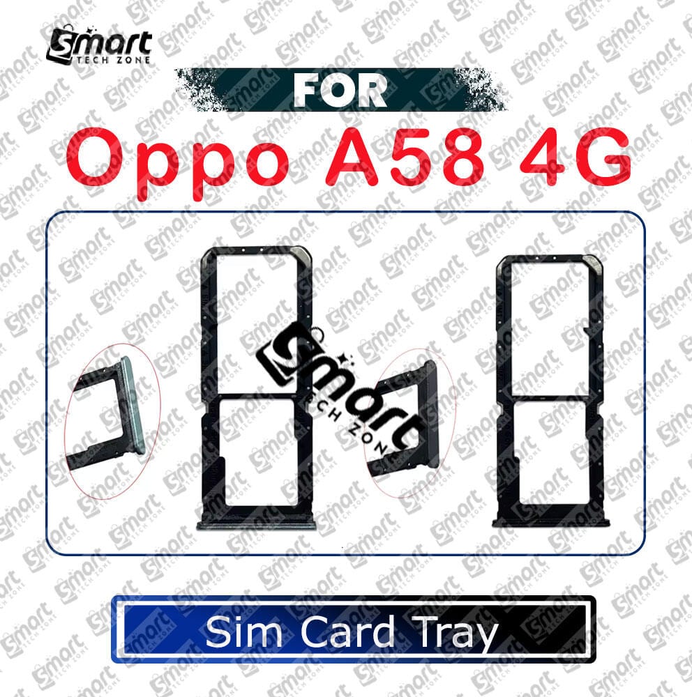For Oppo A58 4G Sim Tray Micro SD Card Slot with Sim Ejector Pin Replacement Parts Sim Card Tray Price in Bangladesh - Mobile.com.bd