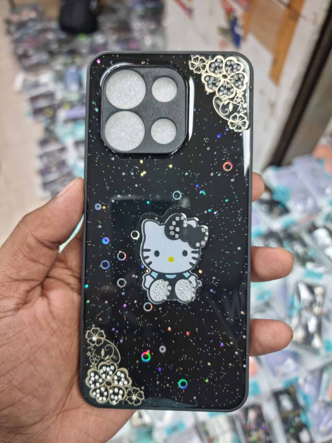 For Symphony Z70 / Symphony Z70 high quality Glitter Butterfly Pattern Case Plastic Polycarbonate Phone Back Cover - Price in Bangladesh