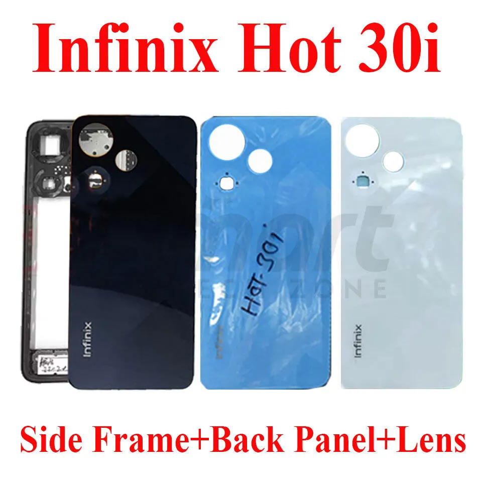For Infinix Hot 30i X669 Side Frame + Back Panel Housing + Camera Glass Back shell Replacement Spare Parts Replacement Parts Price in Bangladesh - Mobile.com.bd