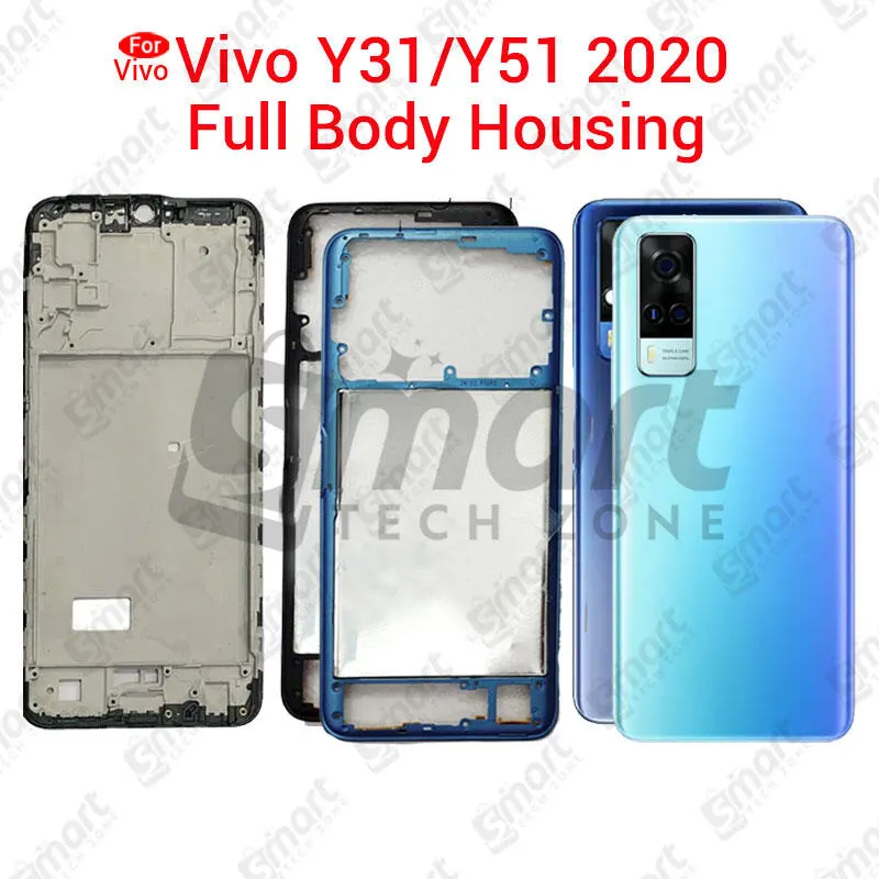 For Vivo Y31 Y51 2020 Full Body Housing With Camera Glass (LCD Frame, Side/Middle Frame, Back Panel/Backshell, Camera Glass) Back Panels & Housings Price in Bangladesh - Mobile.com.bd
