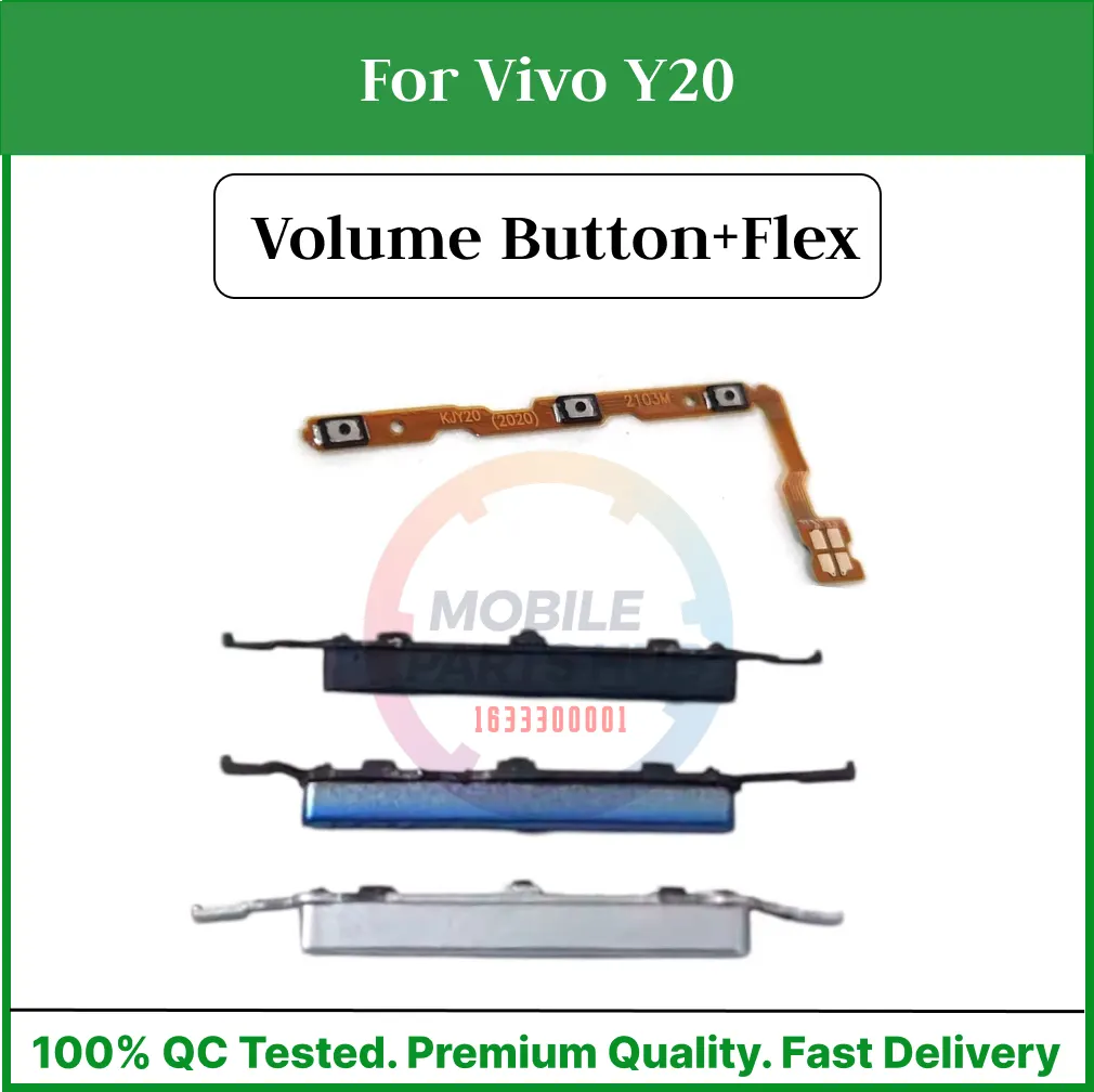 For Vivo Y20 Compatible With External Side Buttons Power On Off switch + Volume Control Button Outside Side Keys And Power Flex Cable switch Replacement Parts Flex Cables Price in Bangladesh - Mobile.com.bd