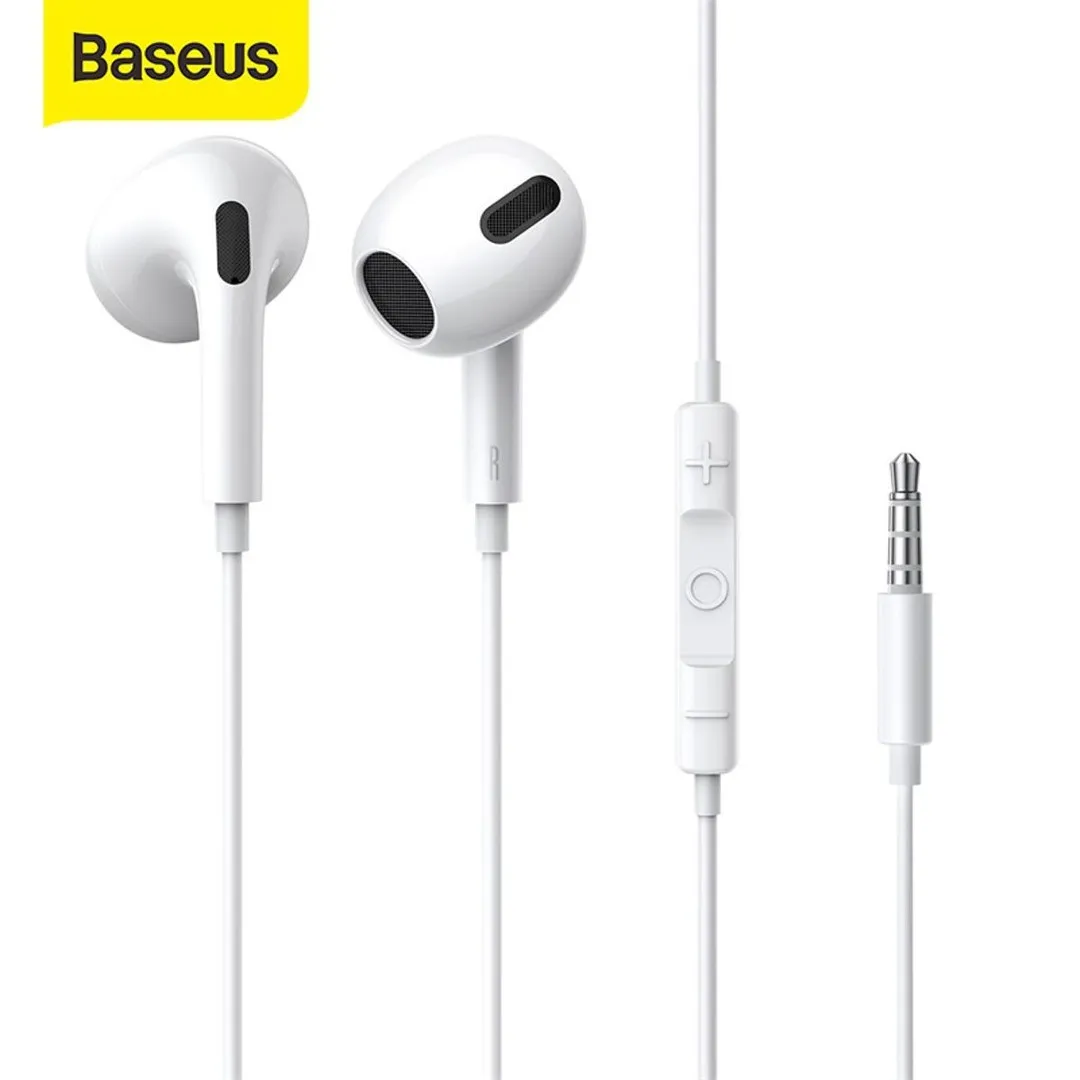 Baseus Earphones 3.5mm In-Ear 1.1m Wired Headphones Wired Control Sport Headset for Xmi - Earphone