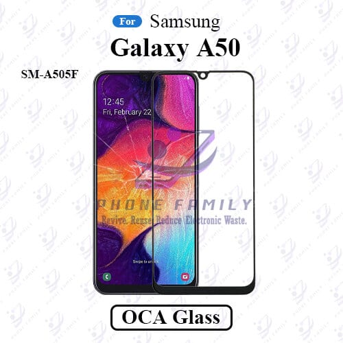 For Samsung Galaxy A50 SM-A505F LCD Display Touch Screen Front Glass Lens + Lamination OCA , Not Tempered Glass Protector Oca Glass Price in Bangladesh - Mobile.com.bd